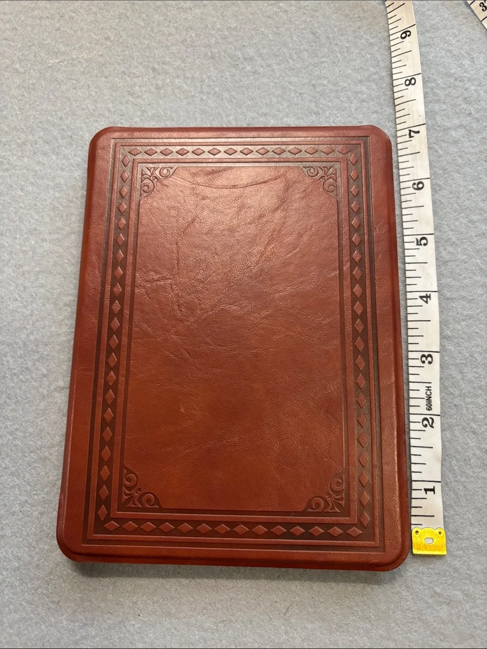 Vintage Brown Leather-Style Tablet Folio Case - fit 7” Kindle